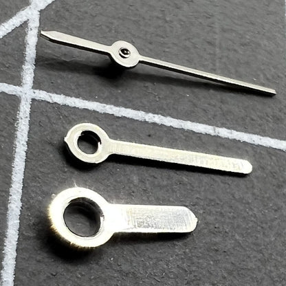 Silver watch hands set by Miyota, compatible with 2035, 2115, 2105, 2305 movements.