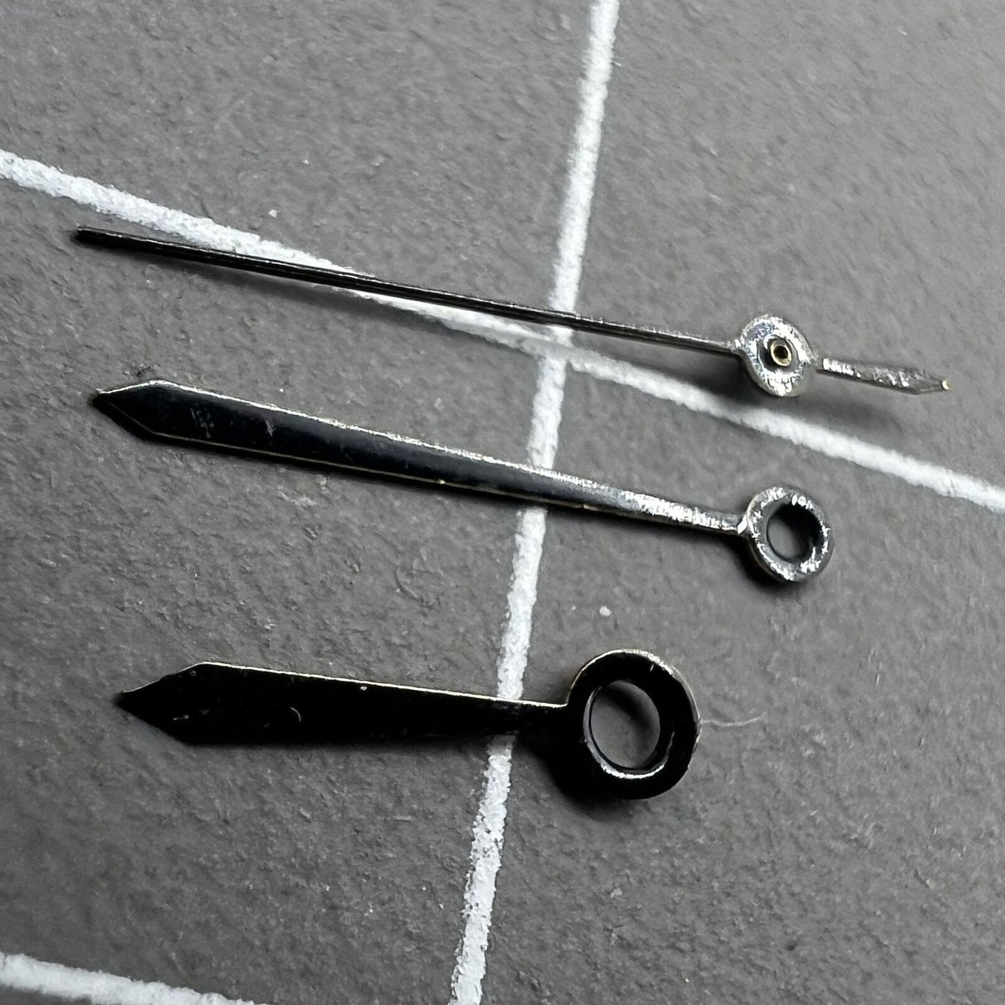 Black set of watch hands for Miyota 2035 movement, sizes 14mm, 11mm, 8mm, NO.1310