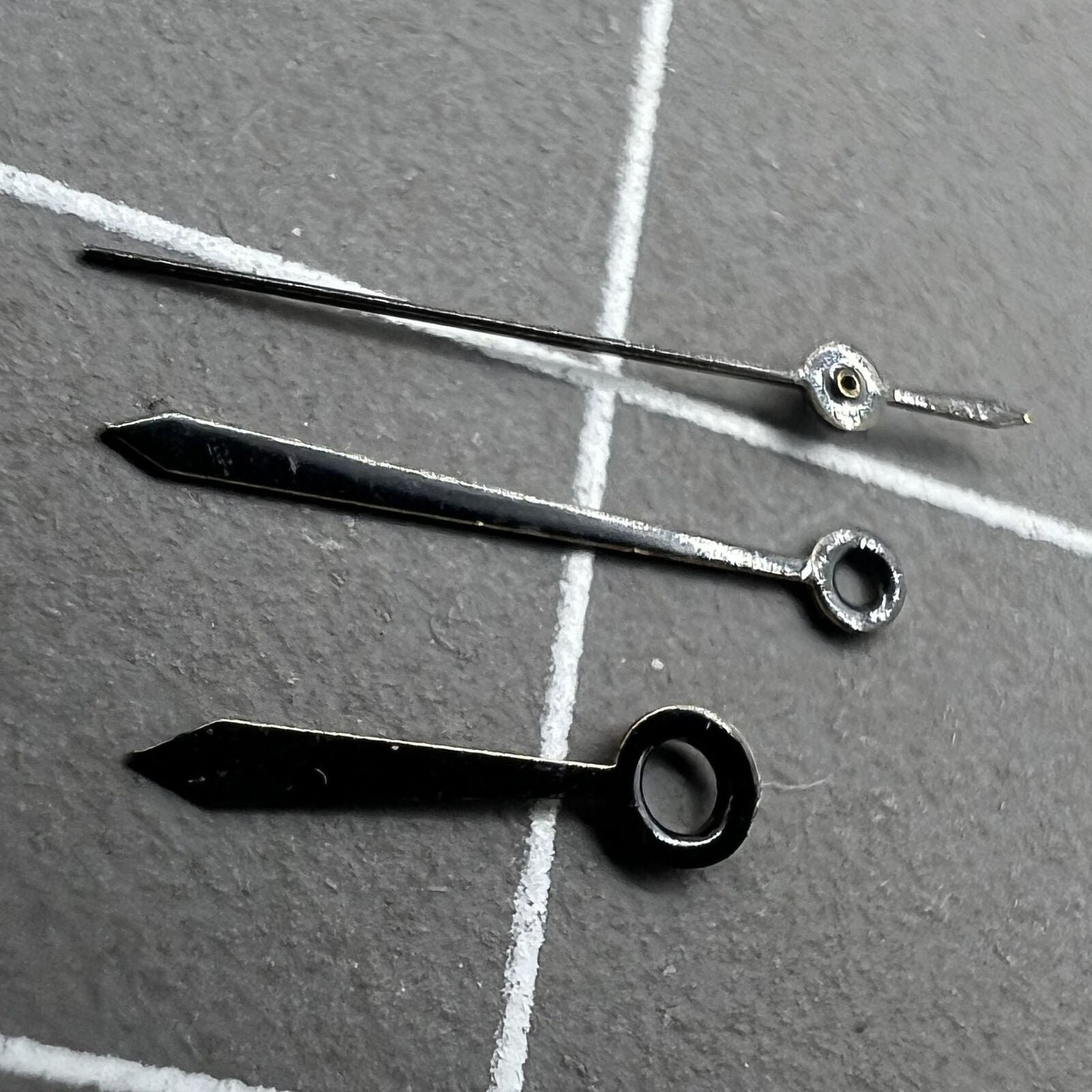 Black set of watch hands for Miyota 2035 movement, sizes 14mm, 11mm, 8mm, NO.1310