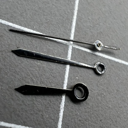 Black set of watch hands for Miyota 2035 movement, sizes 14mm, 11mm, 8mm, NO.1310