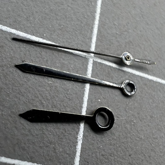 Black set of watch hands for Miyota 2035 movement, sizes 14mm, 11mm, 8mm, NO.1310