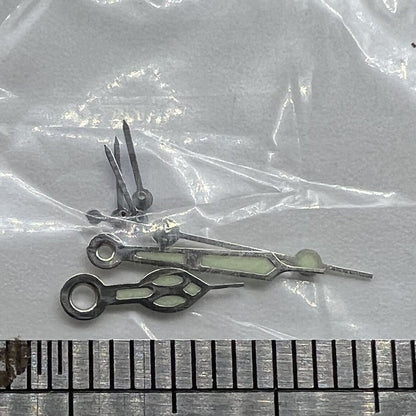 Watch Hands with Green Lume and Blue Small Second for Miyota OS10 OS20 OS22 OS60 OS80, precise fit.