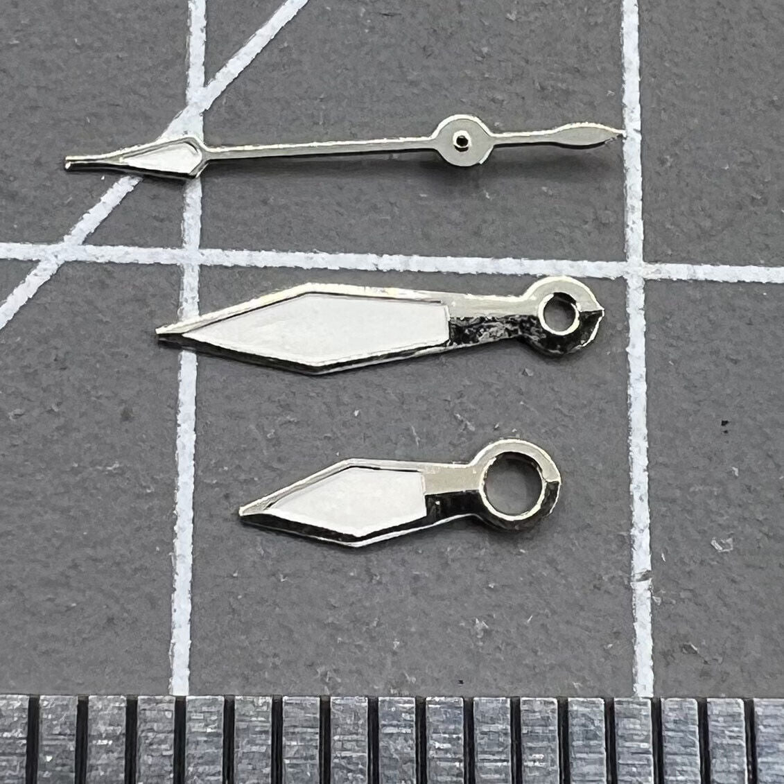 2er Set Silber Leuchtzeiger Uhr für Miyota 2035 Quarzwerk