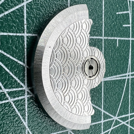 Rotor-Schwinggewicht mit silberner Meereswelle für Miyota NH35 NH36-Uhrwerk