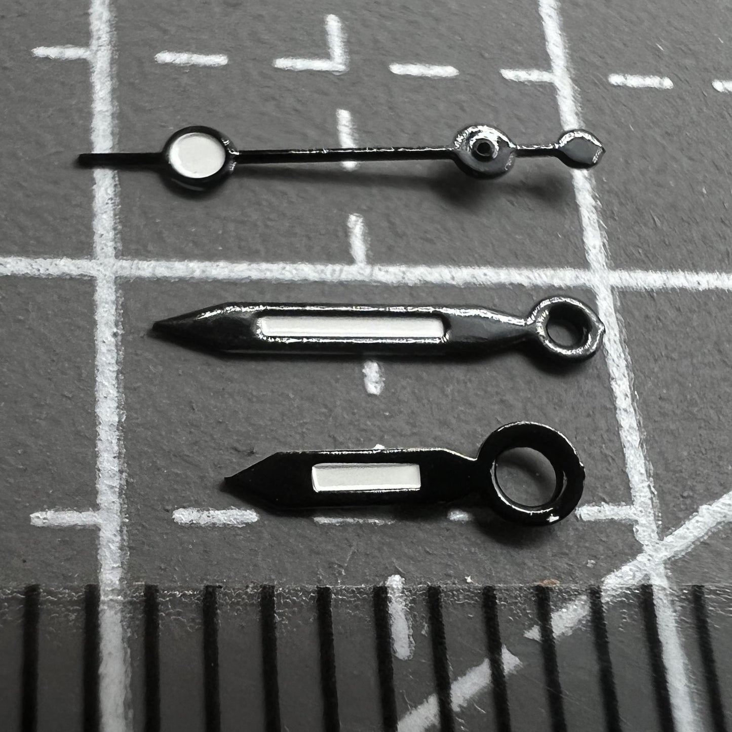 2er Set Schwarze Uhrenzeiger 11mm Grün Leuchtend Für Miyota 2035 2115 2105 230