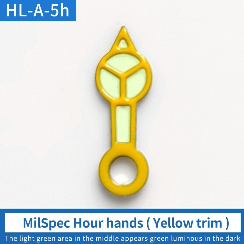 Luminous hour hands for SKX007 and SKX009 watches, compatible with 7s26, 6r15, NE15 movements.