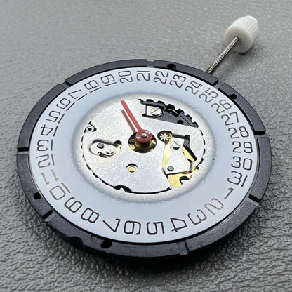 Schweizer ISA 331 Quarzbewegung 3 Hände Datum bei 3 Einzelkalender