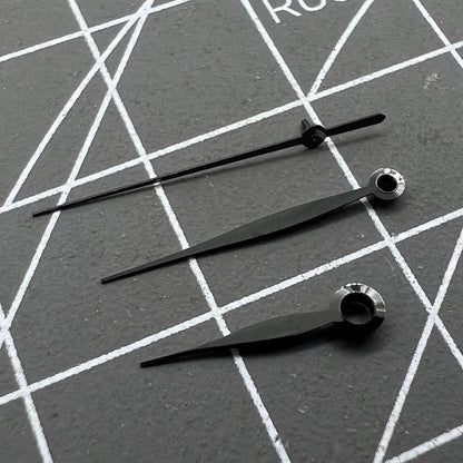 11 x 16 x 16 mm, poliertes schwarzes Blattzeiger-Set für das LB06-Uhrwerk