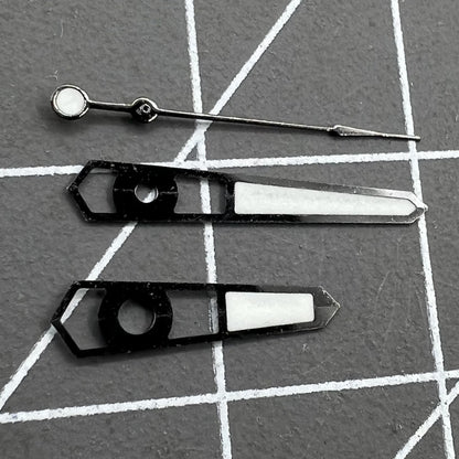 13 mm hohle schwarze Zierleisten mit blauer Leuchtmasse für mechanisches Uhrwerk NH35 NH36 