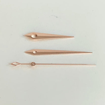 Golden and silver Lightning second watch hands set for NH35 NH36 movement, precise and stylish accessory.