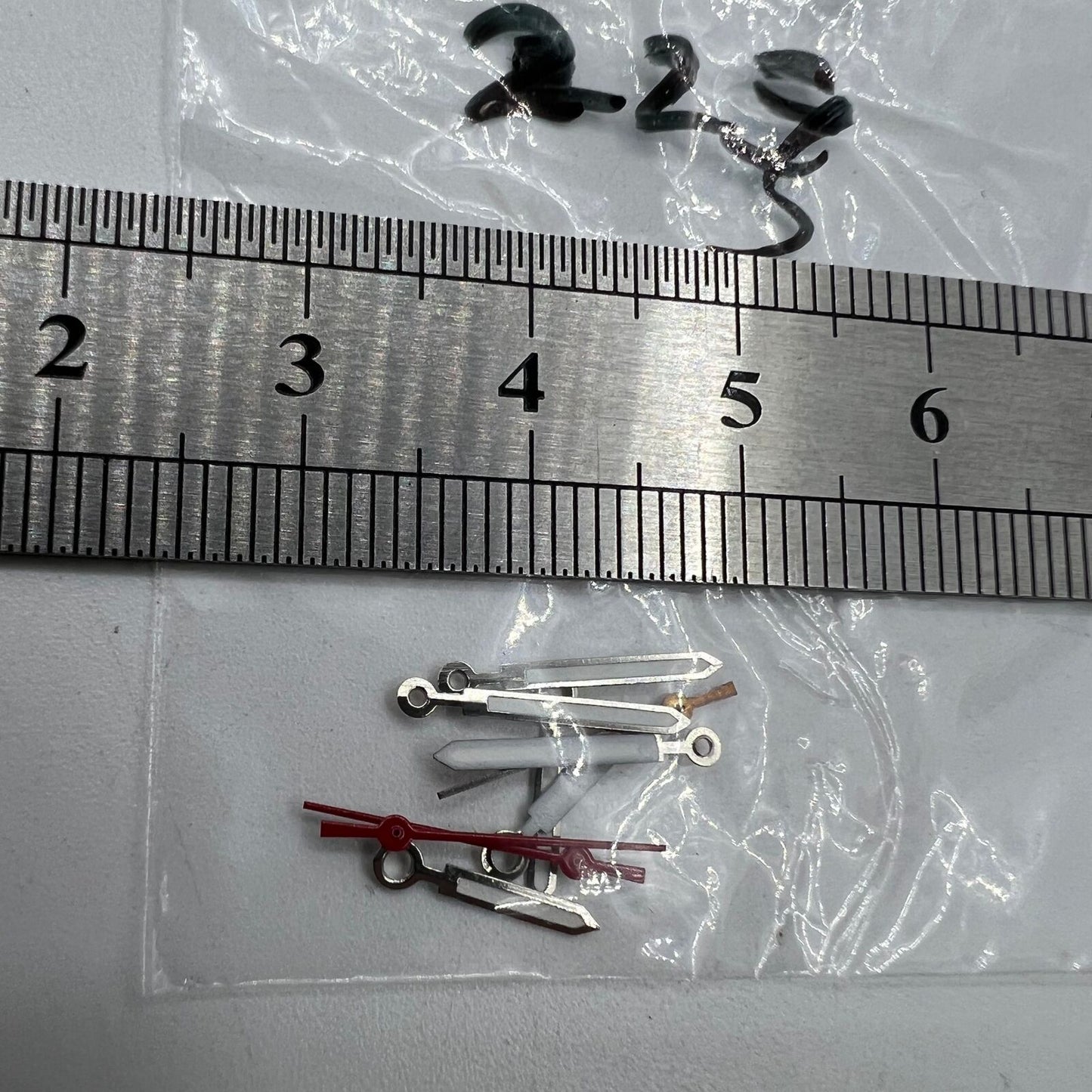 Luminous watch hands for Miyota 2035 quartz movement, enhancing readability in low light.