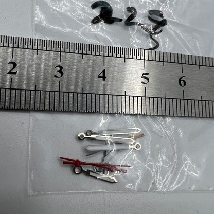 Luminous watch hands for Miyota 2035 quartz movement, enhancing readability in low light.