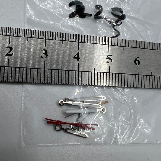 Luminous watch hands for Miyota 2035 quartz movement, enhancing readability in low light.