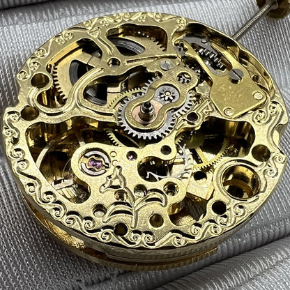 26,5mm Durchmesser 7120 Automatische Mechanische Uhr Bewegung Geschnitzt Hohl Goldene