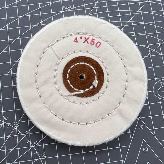 Swiss Made Bergeon 5175-100 white polishing buff wheel for precise watch accessory cleaning and finishing.