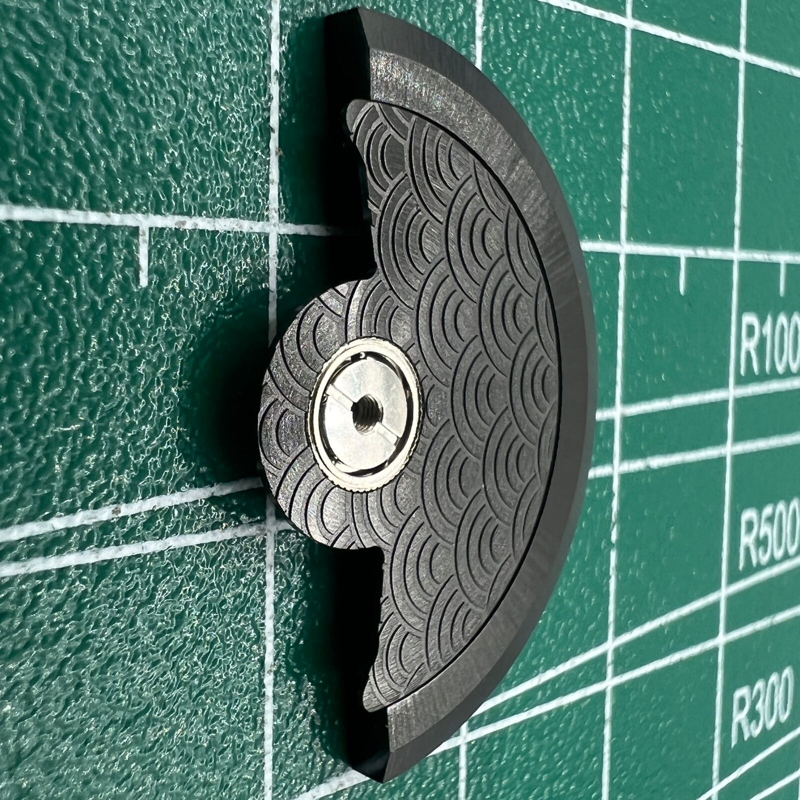 Black Sea Wave carved rotor for Miyota NH35 NH36, detailed watch movement accessory.