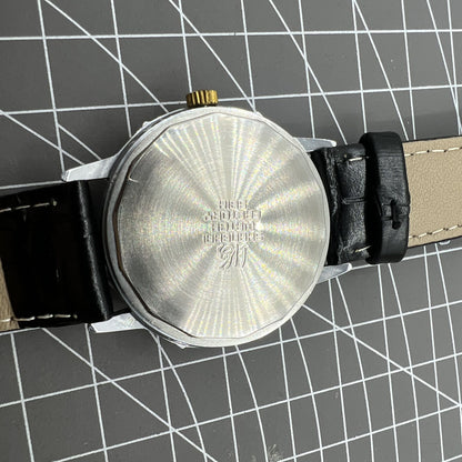 37mm Shanghai manual mechanical watch with gradient grey dial, 17 jewels, elegant daily timepiece.