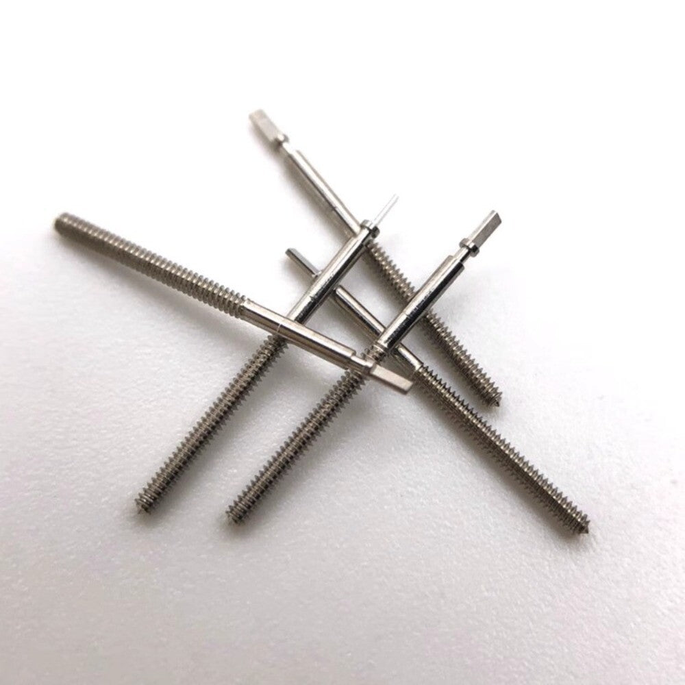 Watch winding stem compatible with ETA 255.112 and 255.441 movements, generic replacement part.