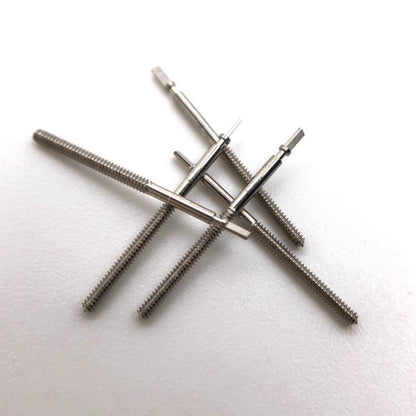Watch winding stem compatible with ETA 255.112 and 255.441 movements, generic replacement part.