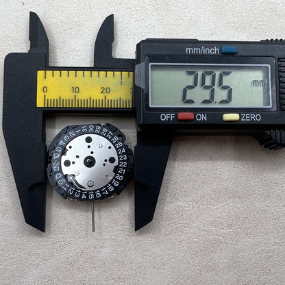 Japan Hattori Epson VD53 Uhr Quarzwerk Schwarze Scheibe HCP3