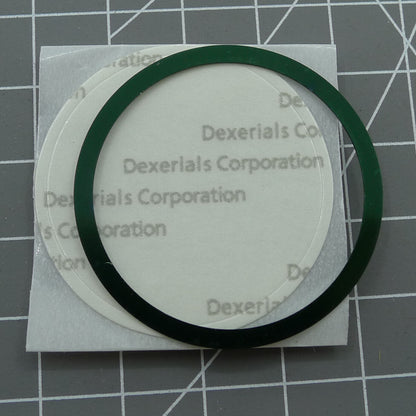 Omega Speedmaster 38.5mm green aluminum bezel with white font, durable watch accessory for stylish timepieces.