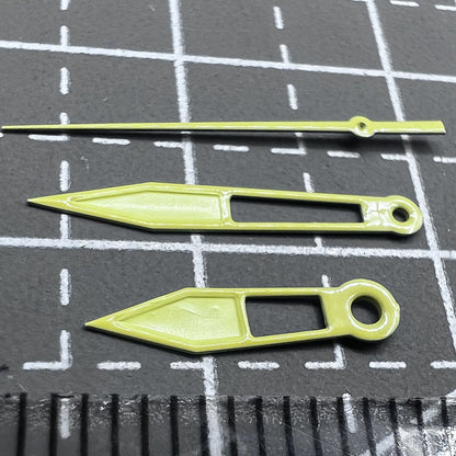 2er Pack Gelbe Zeiger mit Hohlpfeil für Miyota 2315 2035 2036 2115 2305 Uhrwerke