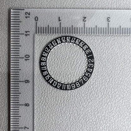 2 Stück Schwarze Datumsrad Scheibe Datum Rad Datum Bei 3 Uhr Miyota 9015 Uhrwerk