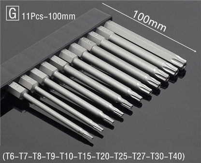 50/75/100/150mm Security Tamper Proof Magnetic Screwdriver Set Drill Bit Screw
