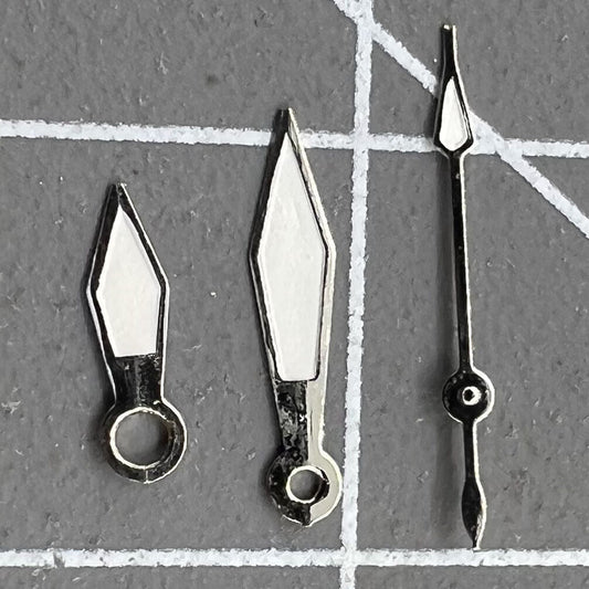 2er Set Silber Leuchtzeiger Uhr für Miyota 2035 Quarzwerk