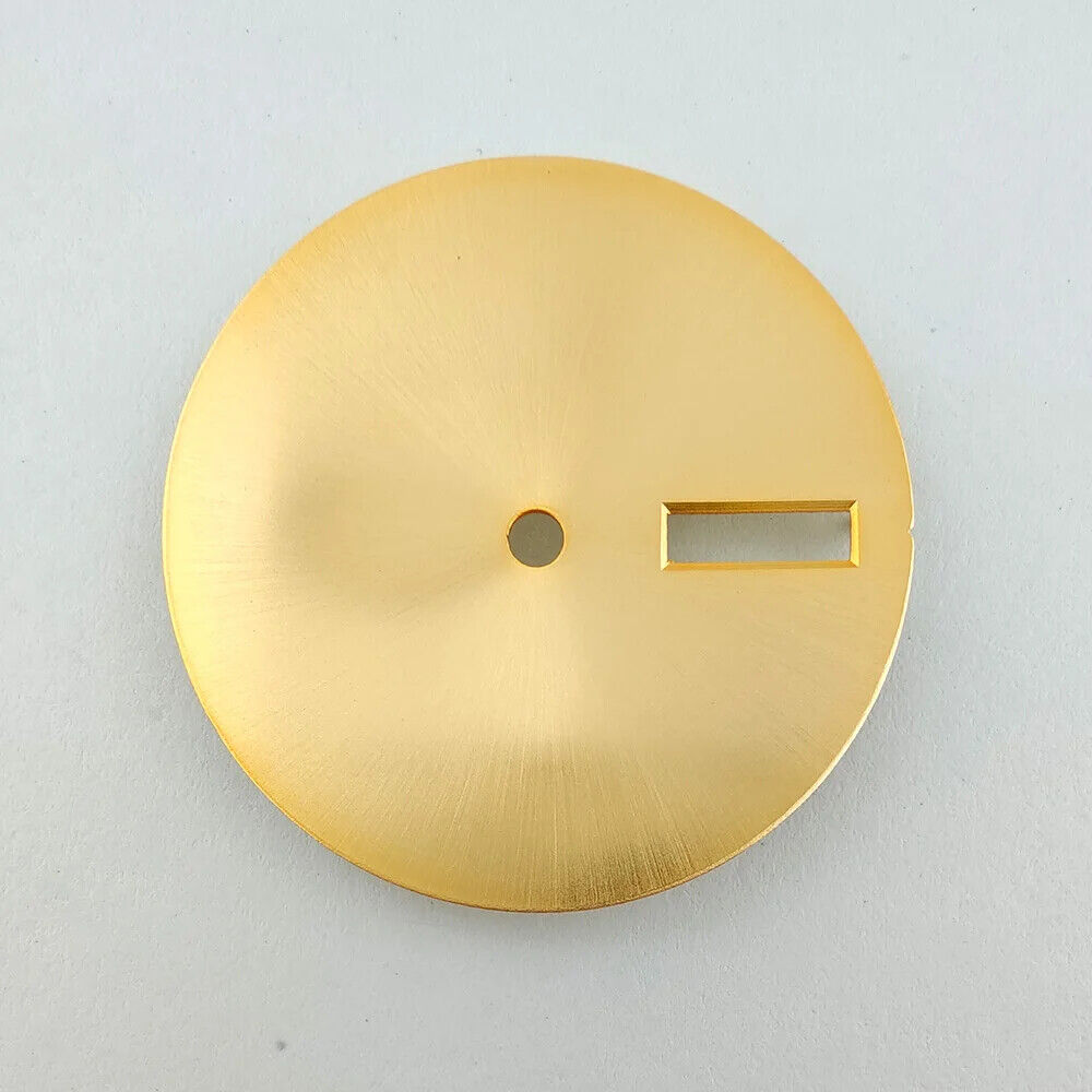 28.5mm solid color metal watch dial, designed for NH36 movement, sleek no-lume finish.