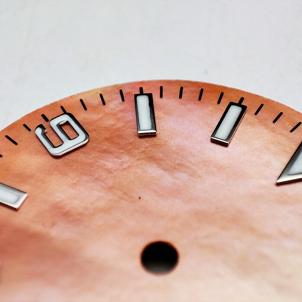 28.5mm green lume numeral watch dial, fits NH35 4R35 automatic movement, luminous and durable.