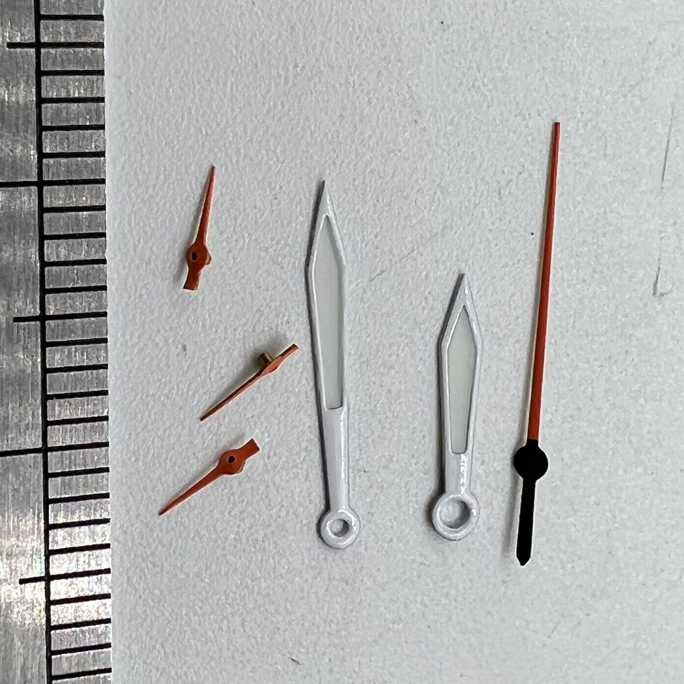 14mm orange and white second hand by Miyota OS series for precise watch timing accessory.