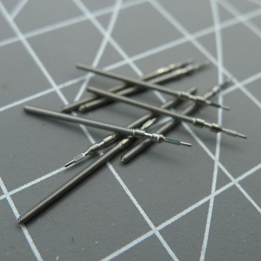 Set of 5 Miyota-compatible watch winding stems for 2035, 2025, 2033, 2036 movements repair.