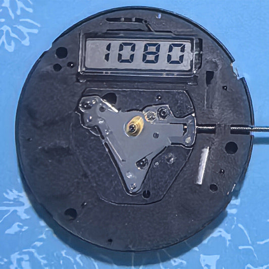 Swiss Made ISA K63 quartz watch movement with 3 hands display and dual battery power for precise timekeeping.