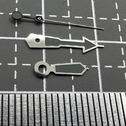 Aiguilles de montre luminescentes vertes argentées de 12,5 mm pour mouvement Seiko NH35 NH36 7S26 