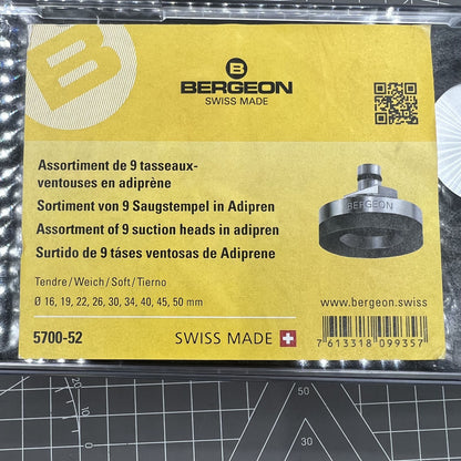 Swiss Bergeon 5700-52 soft upper dies with round heads for precision watchmaking, adiprene material.