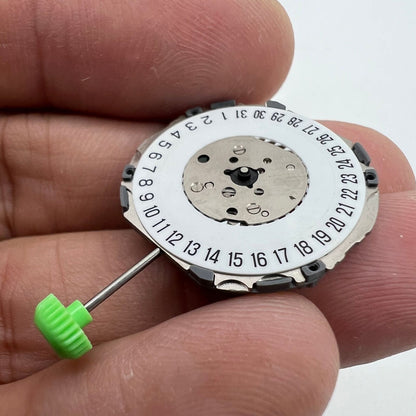 Miyota 4U74 Japan quartz movement watch accessory with date display at 6 o'clock, single calendar feature for precise timekeeping.