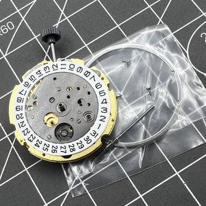 Golden Miyota Citizen 8200/8215 Mechanical Movement Double Calendar Date At 3