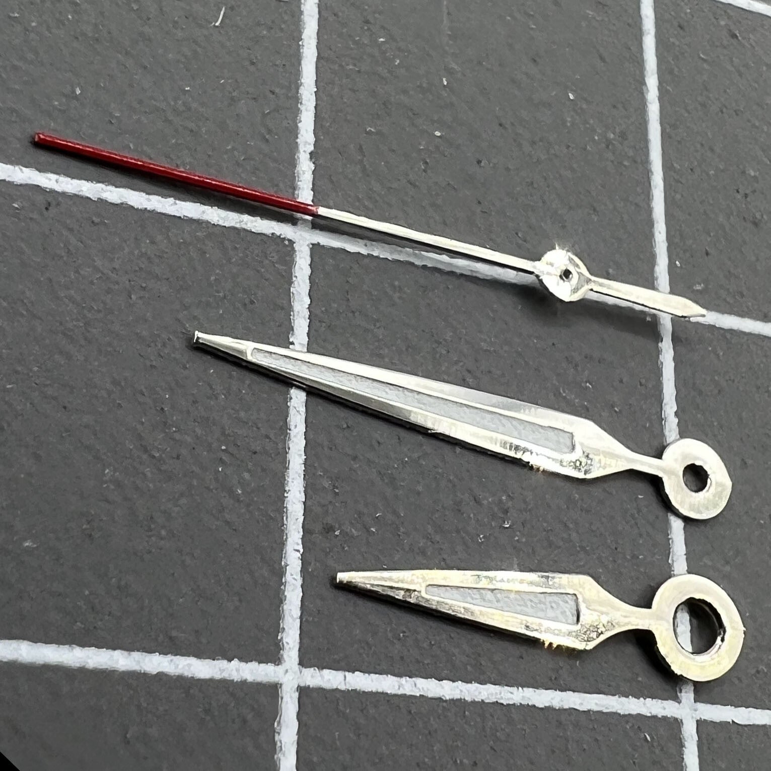 P1-H2-C1 luminous arrow-shaped watch hands for Miyota 2035, boosting visibility and sleek design.