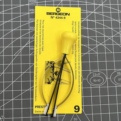 Bergeon 4344-9 crown remover tool for split stem watches, precise and durable repair accessory