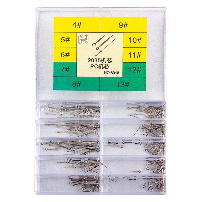 Set of quartz watch hands including small, minute, and hour hands, compatible with 2035 movement.