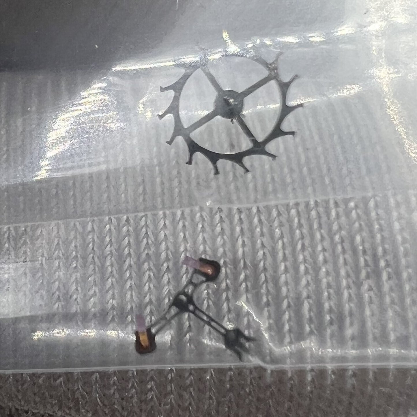 Pallet fork and escape wheel set for NH35 NH36 movement, compatible generic watch parts.