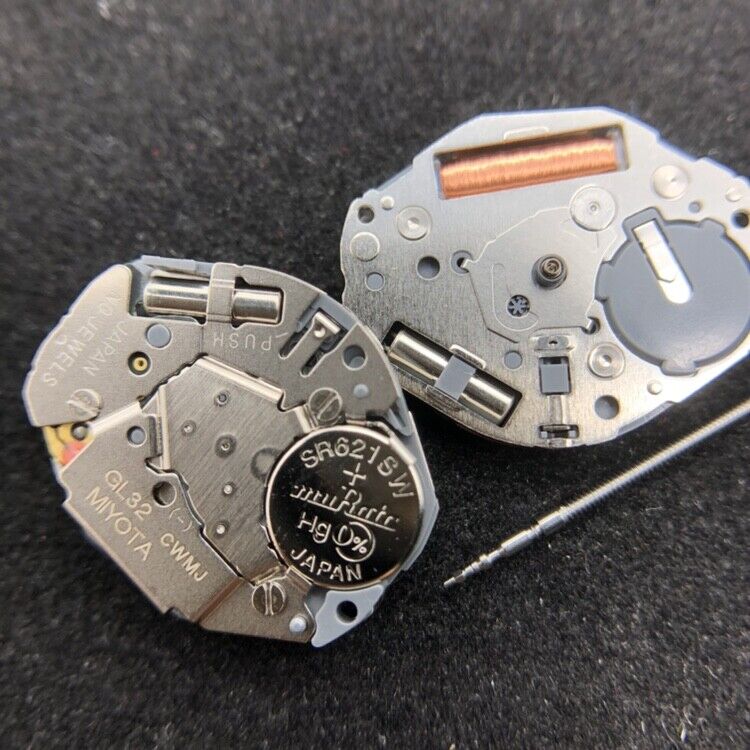 Miyota GL32 Japan quartz movement with 3 hands, precision timekeeping for watch accessories.