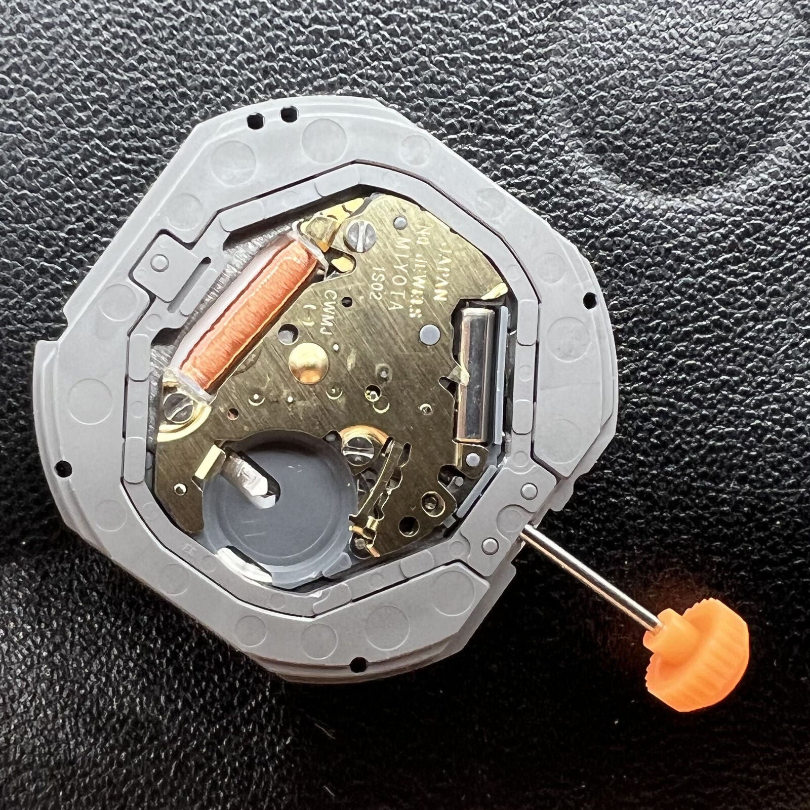 Miyota GR02 quartz watch movement by Citizen, precision Japanese replacement part for accurate timekeeping.