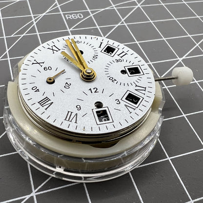 Asia Made 7750 GMT watch with automatic mechanical movement, small seconds at 9, perfect for precise timekeeping.