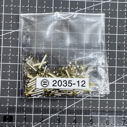 Lot de 100 aiguilles de montre luminescentes vertes à bordure dorée de 12 mm pour Miyota 2035 2115 PC21 
