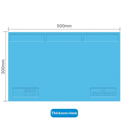 Tapis isolant en silicone résistant à la chaleur 300 x 500 mm pour réparation de montres, outil de soudage 