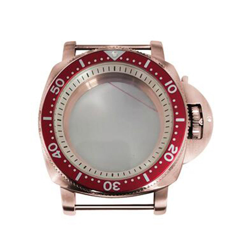 42mm Rose Gold PVD Stainless Steel Watch Case for NH35/36 White Inner Shadow