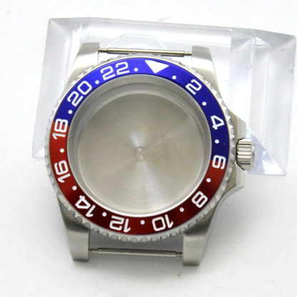 Montre de yacht automatique 40 mm GMT, boîtier compatible avec le mouvement NH35/36, verre saphir
