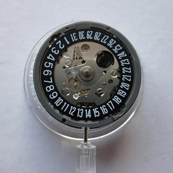 Japan Made NH35 Mechanical Automatic Wrist Watch Movement Date At 6 Black Disk